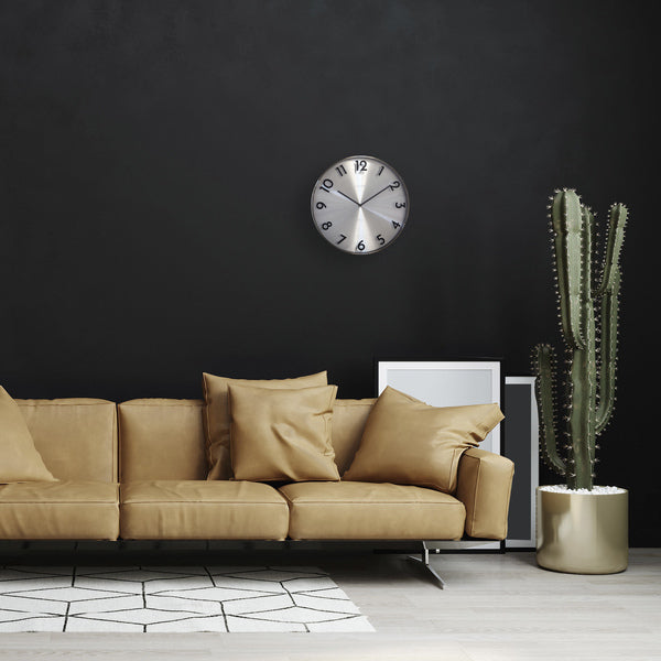 Nextime Ne-3289Gs Metalen Wandklok - 40Cm -Stille Klok - Metaal - &Quot;Reflection&Quot;