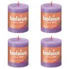 Bolsius Stompkaarsen Shine Rustiek Levendig Violet 4 80 x 68 mm Fellila