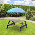 Axi Kinderpicknicktafel Nick Met Parasol Bruin en grijs