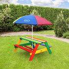 Axi Kinderpicknicktafel Nick Met Parasol Regenboogkleurig