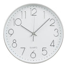 Wandklok 30 cm zilver stil uurwerk