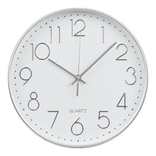 Wandklok 30 cm zilver stil uurwerk