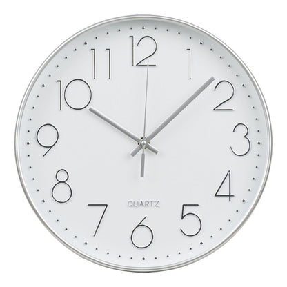 Wandklok 30 cm zilver stil uurwerk