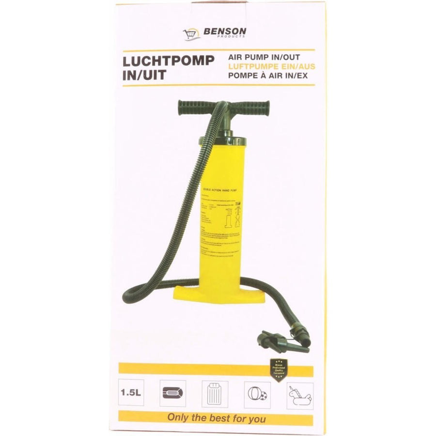 Benson Luchtpomp 1.5L Geel/Zwart