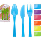 Bestekset plastic 18-delig 6 kleuren