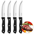Steakmessen 4 stuks 25 cm rvs zwart