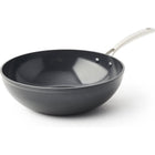 Wokpan 30 cm keramisch zwart