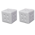 Krukken 2 stuks kubusvormig wit 30x30x30 cm