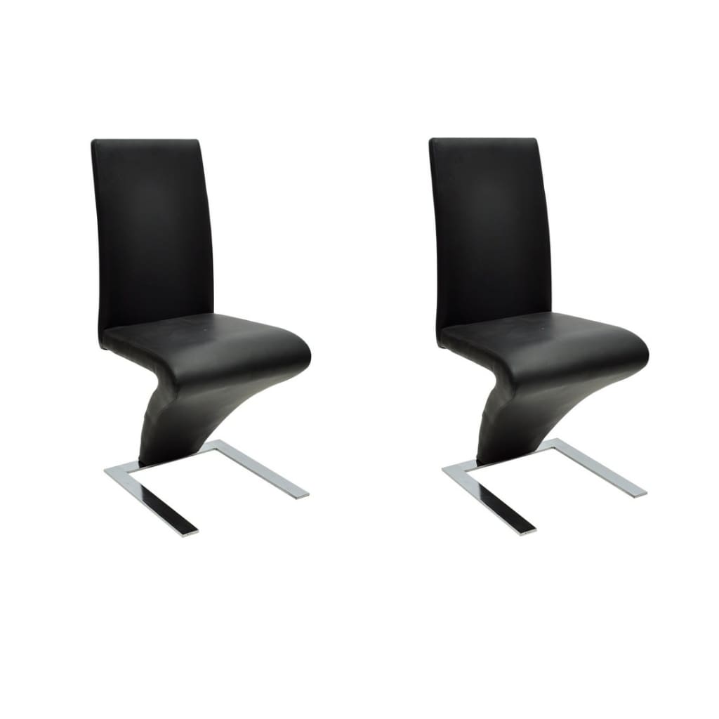 Eetkamerstoelen Kunstleer Zwart