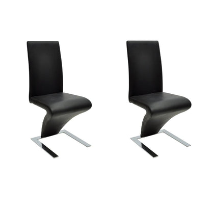 Eetkamerstoelen Kunstleer Zwart