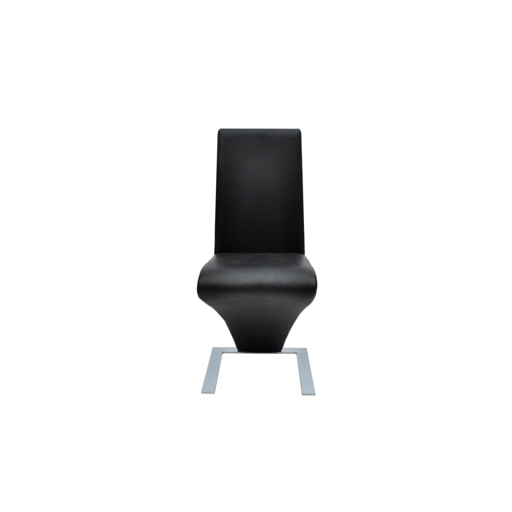 Eetkamerstoelen Kunstleer Zwart