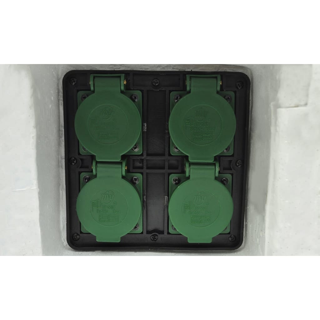 Tuinstopcontact Ingangen Waterproof Resin 4 Wit Normaal