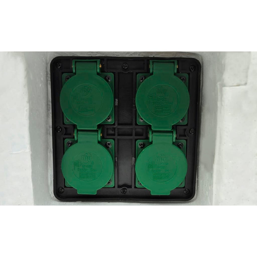 Tuinstopcontact Ingangen Waterproof Resin 4 Wit Normaal