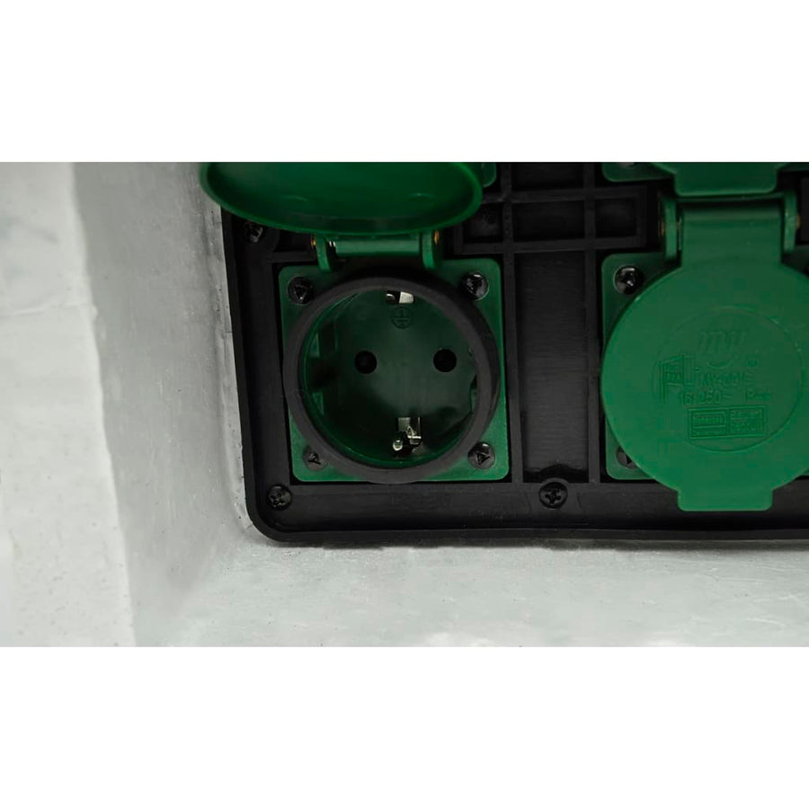 Tuinstopcontact Ingangen Waterproof Resin 4 Wit Normaal