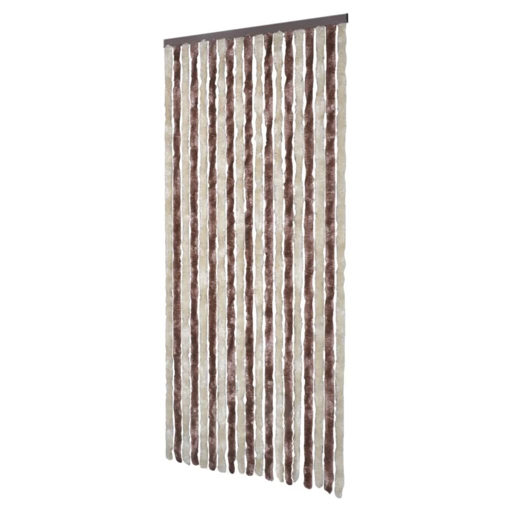 Vliegengordijn 90x220 cm chenille beige en lichtbruin 90 x 220 cm Beige en lichtbruin