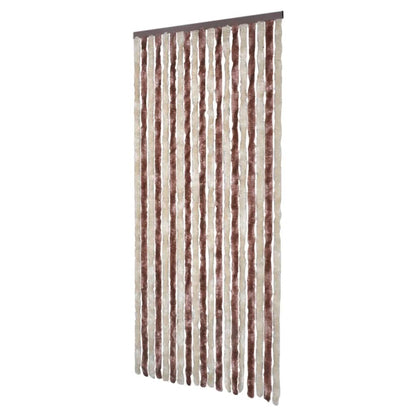 Vliegengordijn 90x220 cm chenille beige en lichtbruin 90 x 220 cm Beige en lichtbruin