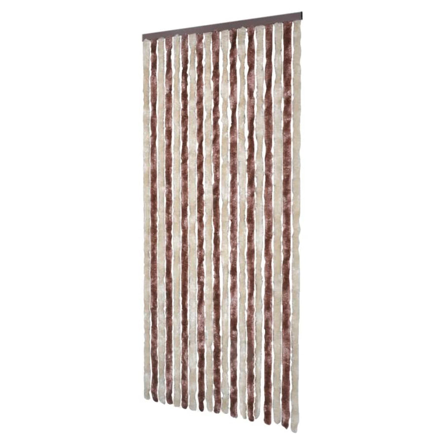 Vliegengordijn 90x220 cm chenille beige en lichtbruin 90 x 220 cm Beige en lichtbruin