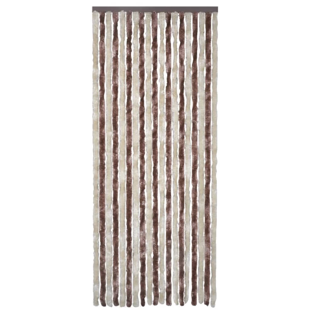 Vliegengordijn 90x220 cm chenille beige en lichtbruin 90 x 220 cm Beige en lichtbruin