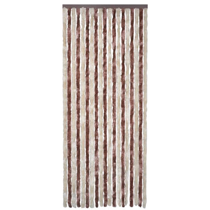 Vliegengordijn 90x220 cm chenille beige en lichtbruin 90 x 220 cm Beige en lichtbruin