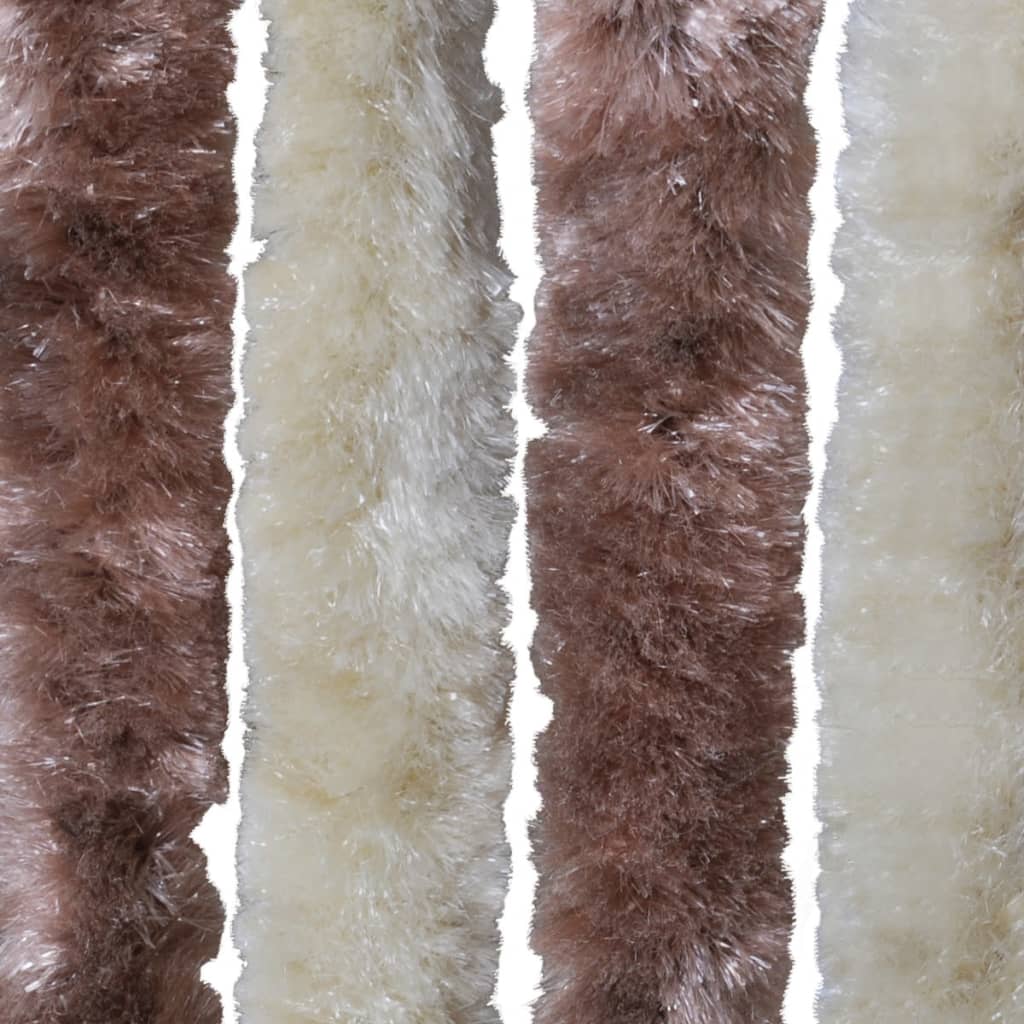Vliegengordijn 90x220 cm chenille beige en lichtbruin 90 x 220 cm Beige en lichtbruin