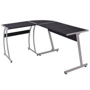 Hoekbureau L-vormig 152x117x74 cm zwart