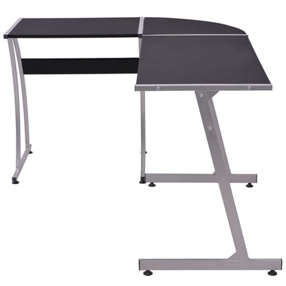 Hoekbureau L-Vormig Zwart