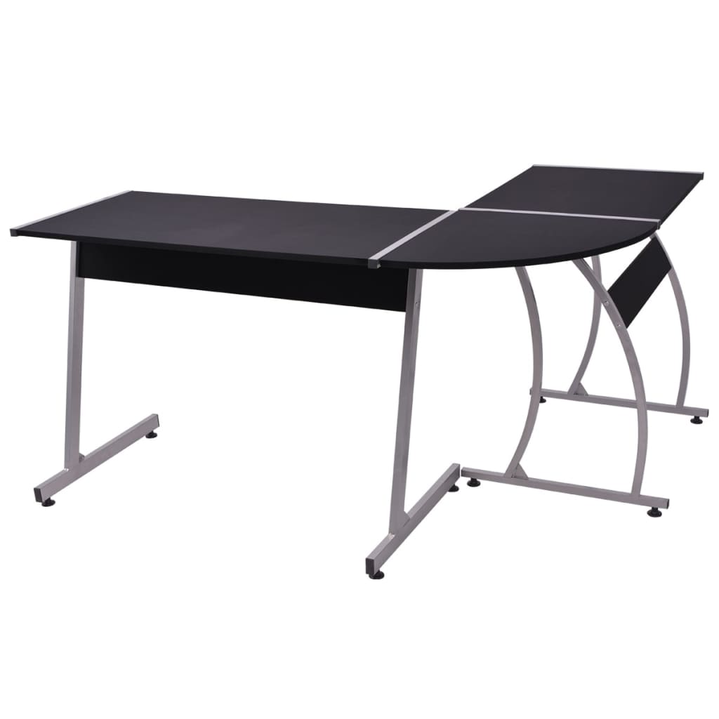 Hoekbureau L-Vormig Zwart