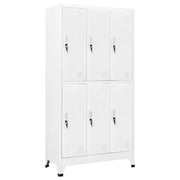 Lockerkast 6 vakken 90x45x180 cm staal grijs