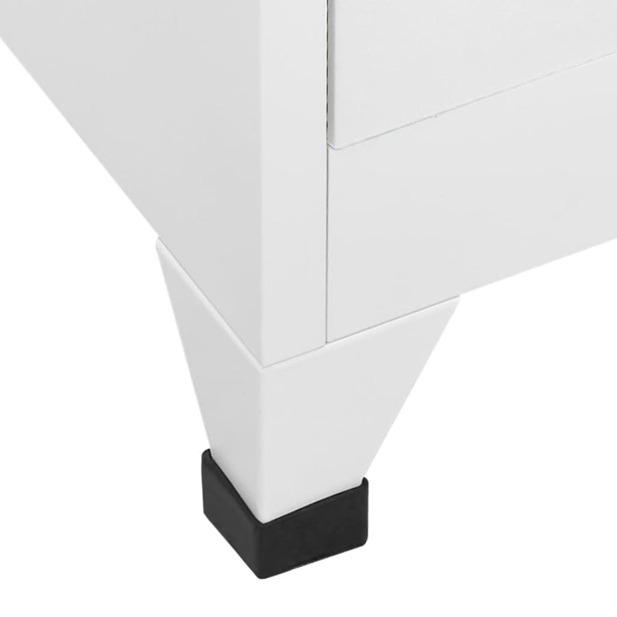 Lockerkast met 6 vakken 90x45x180 cm staal grijs Grijs Met 6 lockers