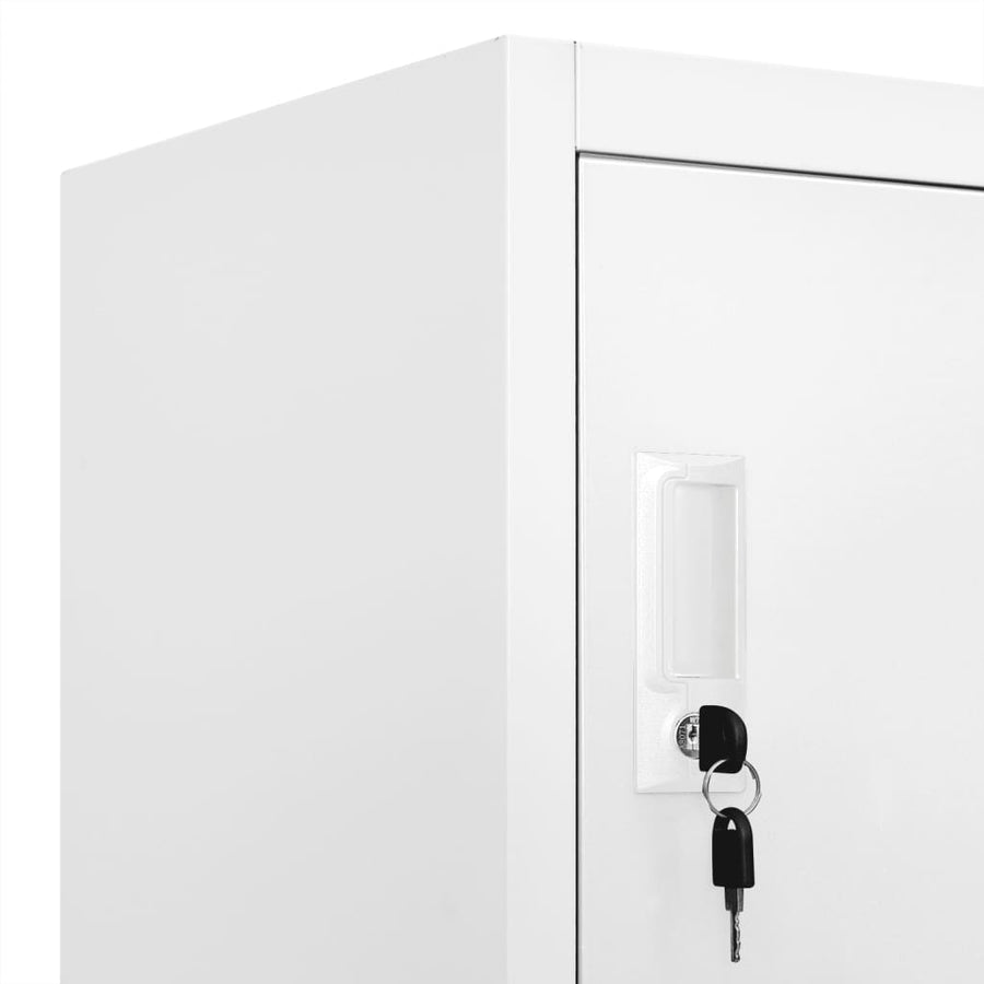 Lockerkast met 6 vakken 90x45x180 cm staal grijs Grijs Met 6 lockers