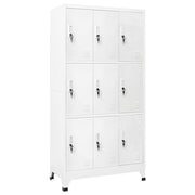 Lockerkast 9 vakken 90x45x180 cm staal grijs