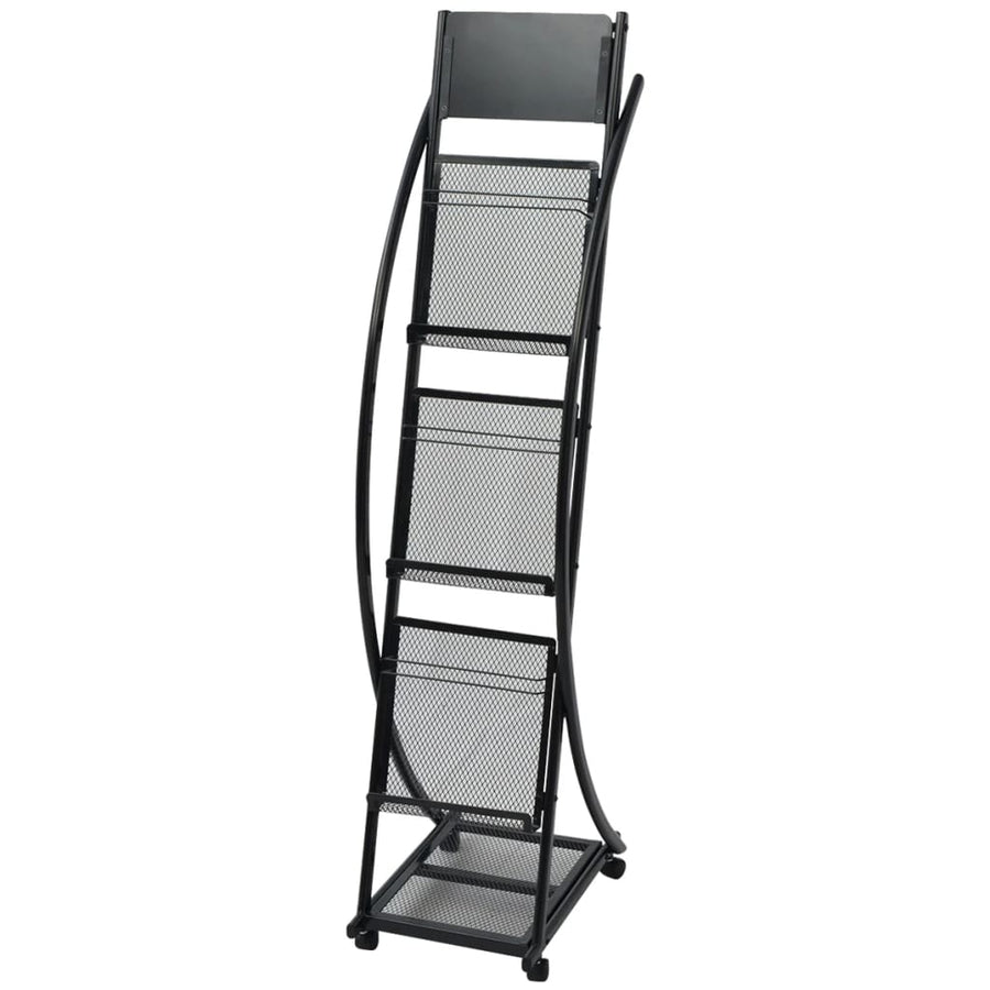 Tijdschriftenrek Zwart 40X32X131 Cm A4
