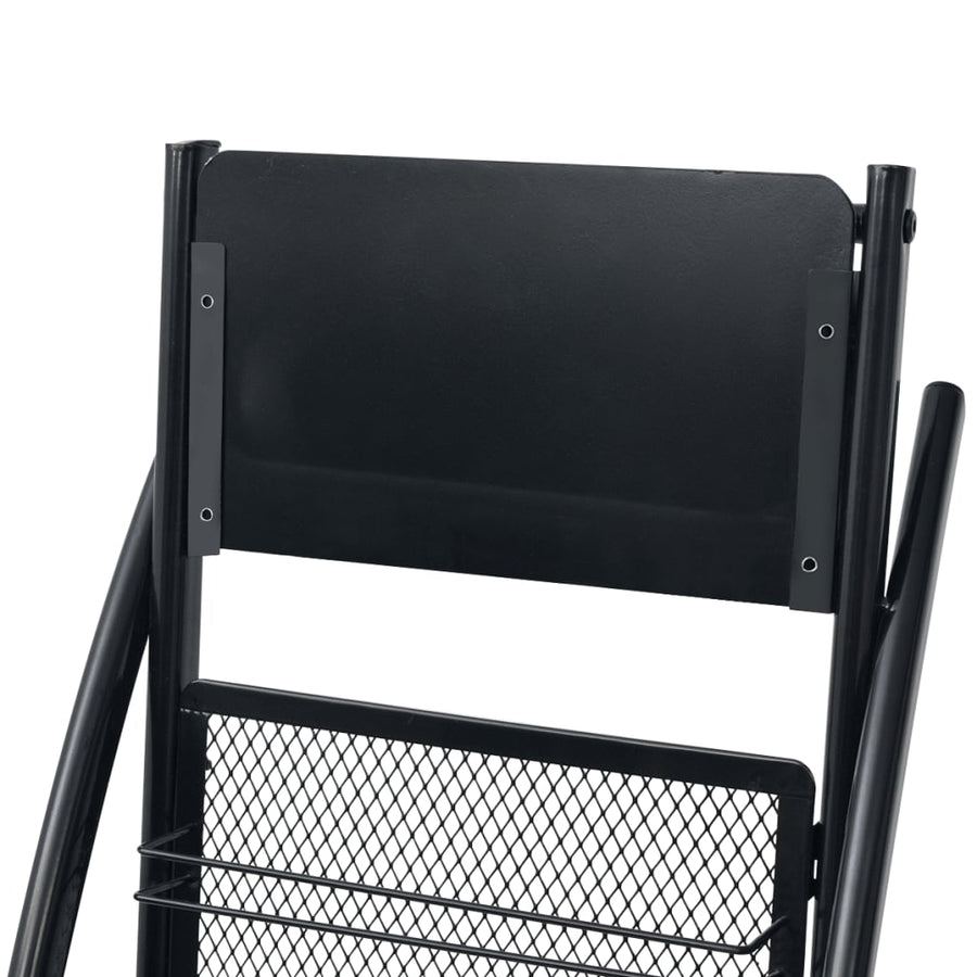 Tijdschriftenrek Zwart 40X32X131 Cm A4