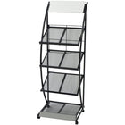 Magazine rack black and white 47x40x134 cm A4