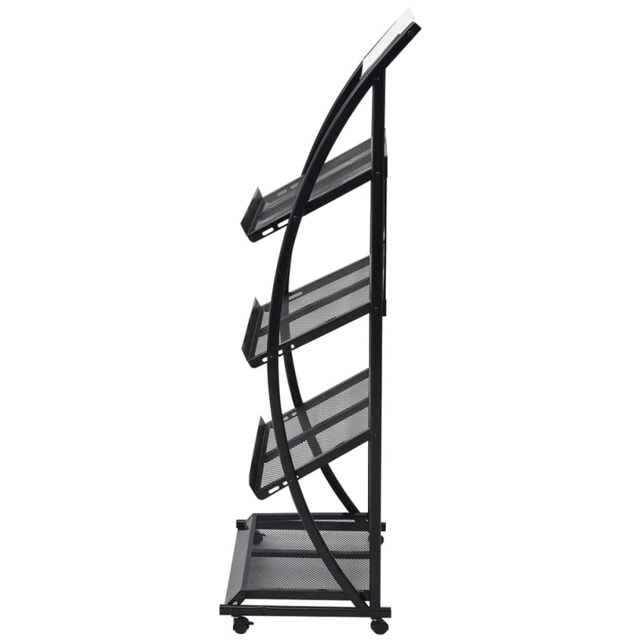 Tijdschriftenrek Zwart En Wit 47X40X134 Cm A4