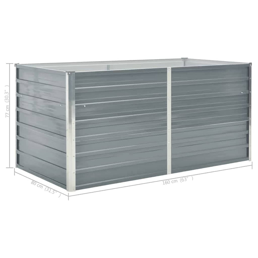 Plantenbak Verhoogd Gegalvaniseerd Staal 160 x 80 x 77 cm