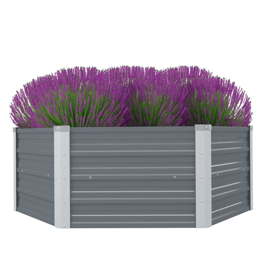 Plantenbak Verhoogd 29X29X46 Cm Gegalvaniseerd Staal Grijs