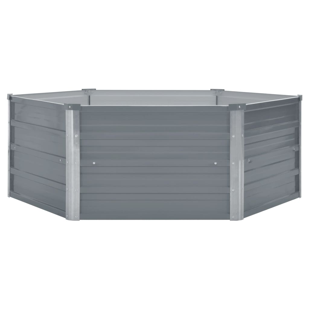 Plantenbak Verhoogd 29X29X46 Cm Gegalvaniseerd Staal Grijs