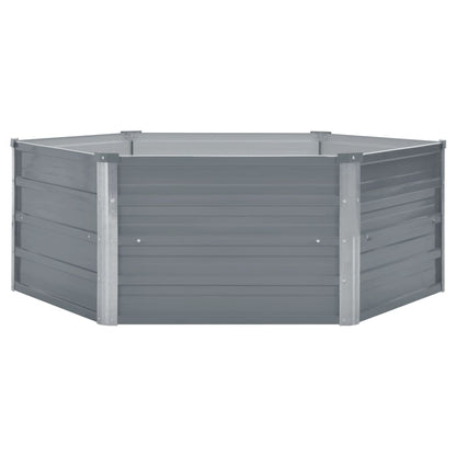 Plantenbak Verhoogd 29X29X46 Cm Gegalvaniseerd Staal Grijs