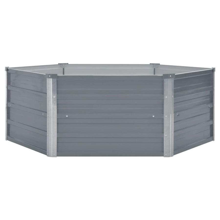 Plantenbak Verhoogd 29X29X46 Cm Gegalvaniseerd Staal Grijs