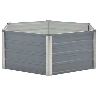 Plantenbak Verhoogd 29X29X46 Cm Gegalvaniseerd Staal Grijs