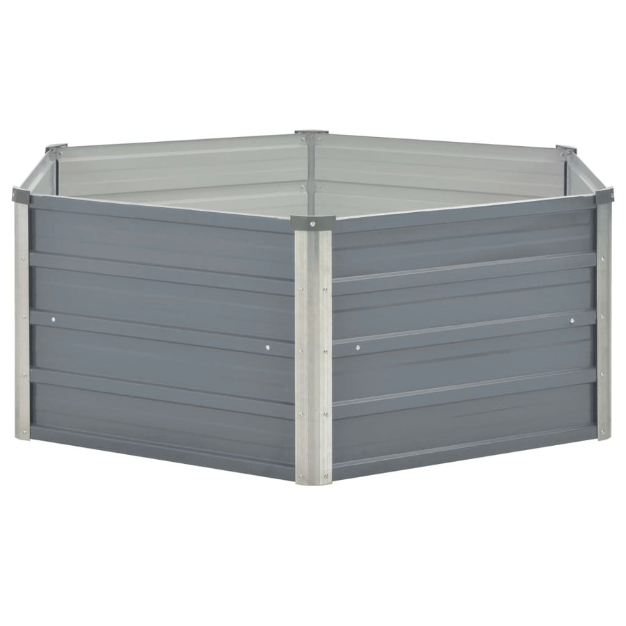 Plantenbak Verhoogd 29X29X46 Cm Gegalvaniseerd Staal Grijs