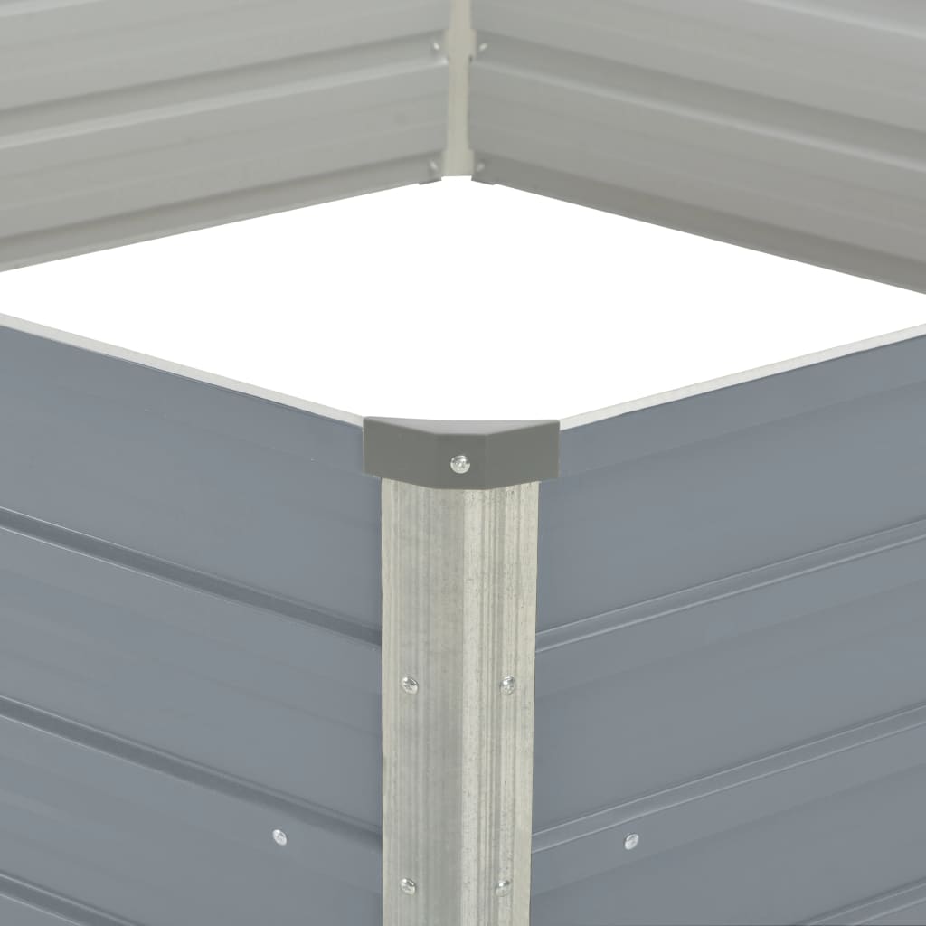 Plantenbak Verhoogd 29X29X46 Cm Gegalvaniseerd Staal Grijs