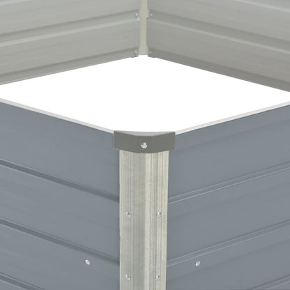 Plantenbak Verhoogd 29X29X46 Cm Gegalvaniseerd Staal Grijs