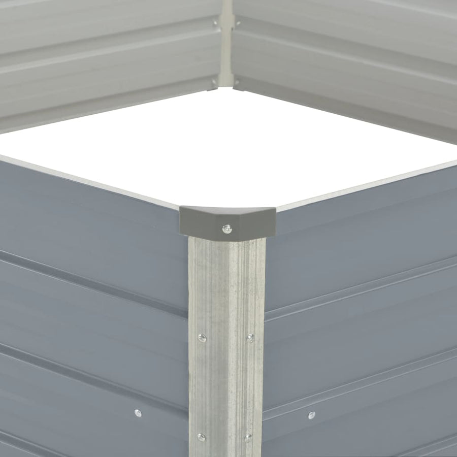 Plantenbak Verhoogd 29X29X46 Cm Gegalvaniseerd Staal Grijs
