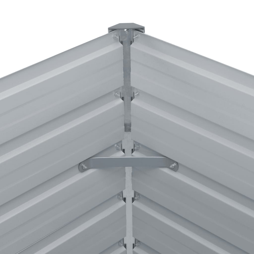 Plantenbak Verhoogd 29X29X46 Cm Gegalvaniseerd Staal Grijs