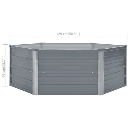 Plantenbak Verhoogd 29X29X46 Cm Gegalvaniseerd Staal Grijs