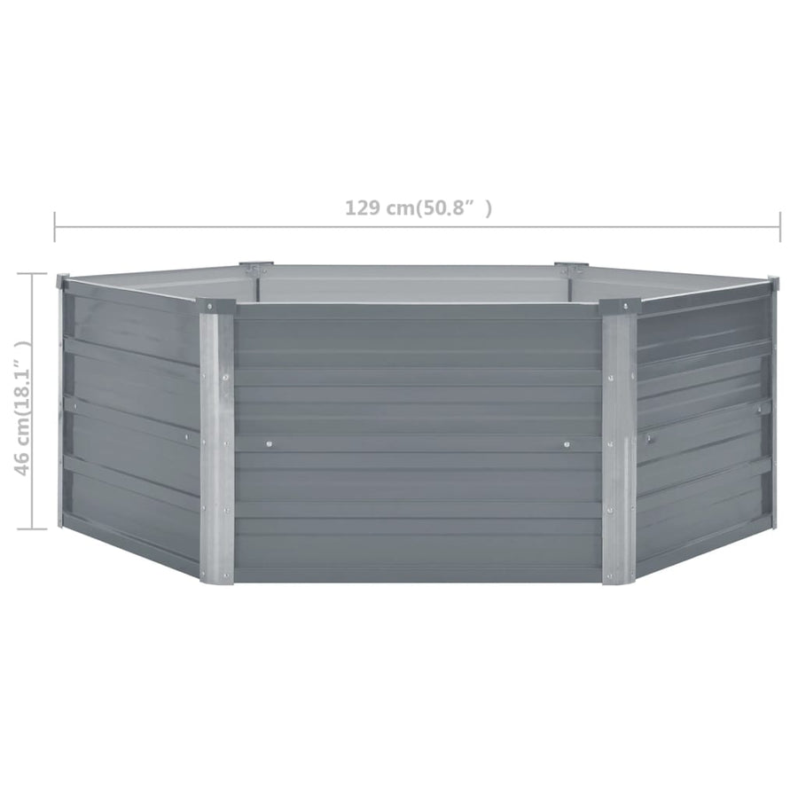 Plantenbak Verhoogd 29X29X46 Cm Gegalvaniseerd Staal Grijs