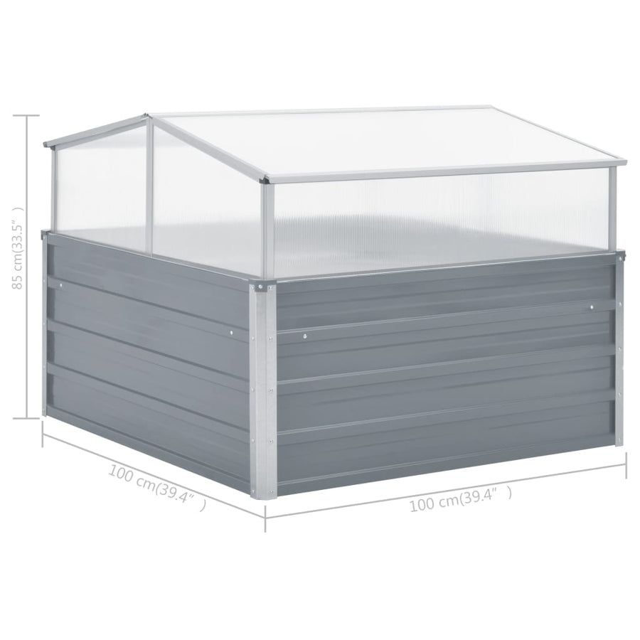 Tuinkas 00X00X85 Cm Gegalvaniseerd Staal Grijs