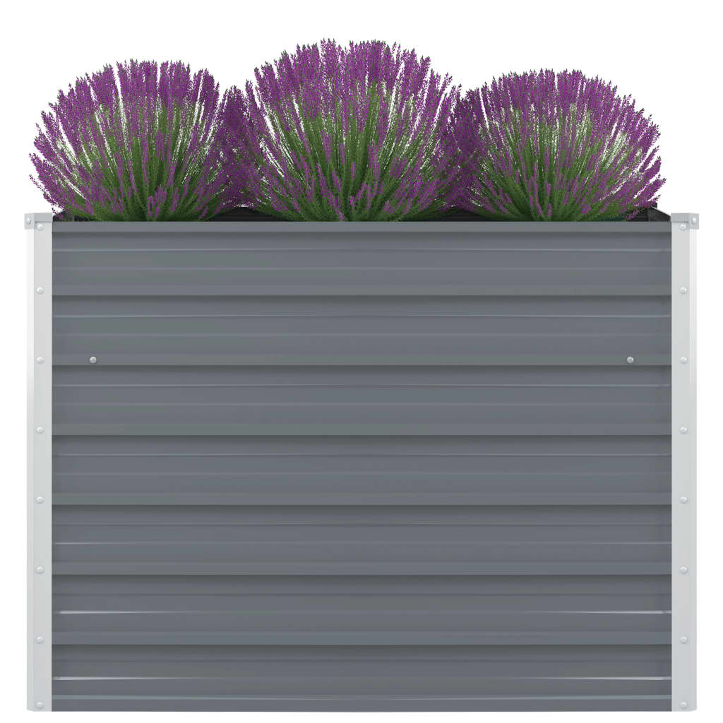 Plantenbak Verhoogd 00X00X77 Cm Gegalvaniseerd Staal Grijs